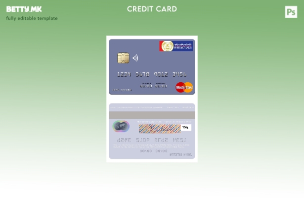 Шаблон за мастер картички во модерен стил на Непалската Растрија Баниџа Банка (R